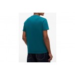 Tommy Jeans Ανδρικό Κοντομάνικο T-Shirt Πετρόλ