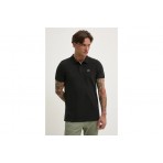 Tommy Jeans Slim Placket Ανδρική Κοντομάνικη Μπλούζα Polo Μαύρη