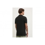 Tommy Jeans Slim Placket Ανδρική Κοντομάνικη Μπλούζα Polo Μαύρη
