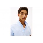 Tommy Jeans Slim Placket Ανδρικό Κοντομάνικο Polo T-Shirt Σιέλ