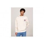 Tommy Jeans Ανδρικό Φούτερ Με Κουκούλα Εκρού