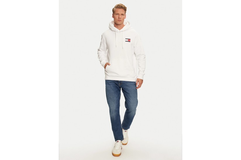 Tommy Jeans Ανδρικό Φούτερ Με Κουκούλα Λευκό