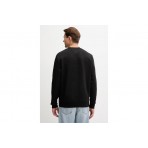 Tommy Jeans Flag Fleece Regular Fit Μπλούζα Με Λαιμόκοψη Ανδρική (DM0DM20741 BDS)