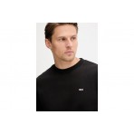 Tommy Jeans Flag Fleece Regular Fit Μπλούζα Με Λαιμόκοψη Ανδρική (DM0DM20741 BDS)