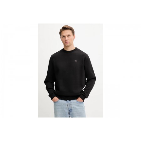 Tommy Jeans Flag Fleece Regular Fit Μπλούζα Με Λαιμόκοψη Ανδρική 