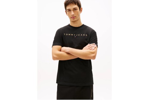 Tommy Jeans Linear Logo Embroidery Jersey T-Shirt Ανδρικό (DM0DM20744 SEV)