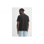 Tommy Jeans Ανδρικό Κοντομάνικο Polo T-Shirt Μαύρο