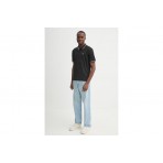 Tommy Jeans Ανδρικό Κοντομάνικο Polo T-Shirt Μαύρο