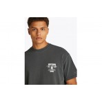 Tommy Jeans Regular T Ανδρικό Κοντομάνικο T-Shirt Ανθρακί