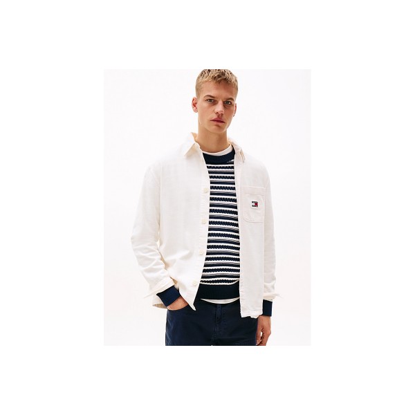 Tommy Jeans Cotton Slub Πουκάμισο Μακρυμάνικο Ανδρικό (DM0DM20874 YBH)
