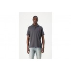 Tommy Jeans Ανδρικό Κοντομάνικο Polo T-Shirt Γκρι Σκούρο