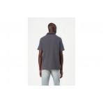 Tommy Jeans Ανδρικό Κοντομάνικο Polo T-Shirt Γκρι Σκούρο