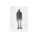 Tommy Jeans Ανδρικό Κοντομάνικο Polo T-Shirt Γκρι Σκούρο
