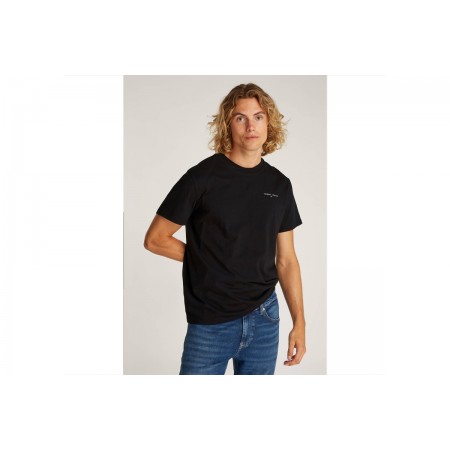 Tommy Jeans Slim Linear Chest Ss Ext T-Shirt Ανδρικό 
