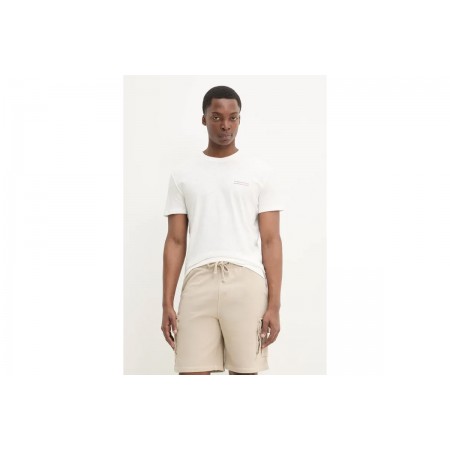 Tommy Jeans Ανδρικό Κοντομάνικο T-Shirt Εκρού