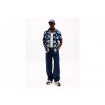Tommy Jeans Reg Slub Aop Ext Πουκάμισο Κοντομάνικο Ανδρικό (DM0DM21351 C1G)