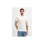 Tommy Jeans Pop Color Flag Ανδρικό Κοντομάνικο T-shirt Εκρού