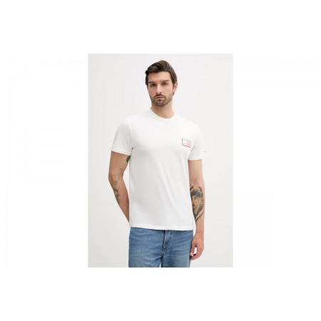 Tommy Jeans Pop Color Flag Ανδρικό Κοντομάνικο T-shirt Εκρού