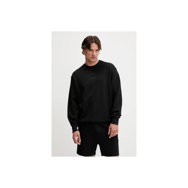 Tommy Jeans Waffle Script Relaxed Fit Μπλούζα Με Λαιμόκοψη Ανδρική (DM0DM21622 BDS)
