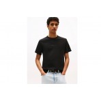 Tommy Jeans Waffle Script Slim Fit T-Shirt Ανδρικό (DM0DM21778 BDS)