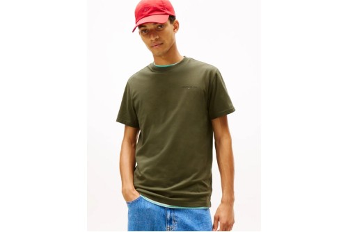 Tommy Jeans Linear Logo Slim T-Shirt Ανδρικό (DM0DM21780 GY1)