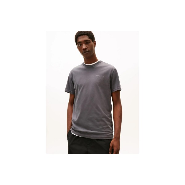 Tommy Jeans Linear Logo Slim T-Shirt Ανδρικό (DM0DM21780 PT2)