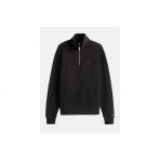 Tommy Jeans Waffle Qrtr Zip Relaxed Fit Μπλούζα Με Φερμουάρ Ανδρική (DM0DM21880 BDS)