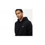 Tommy Jeans Brushed Fleece Ανδρικό Φούτερ με Κουκούλα Μαύρο
