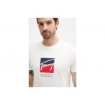 Tommy Jeans Dna Ανδρικό Κοντομάνικο T-shirt Μπεζ