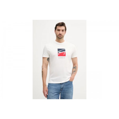 Tommy Jeans Dna Ανδρικό Κοντομάνικο T-shirt Μπεζ