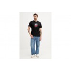 Tommy Jeans Dna Ανδρικό Κοντομάνικο T-shirt Μαύρο 