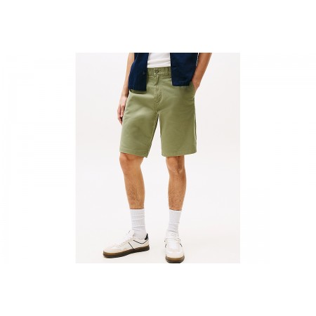 Tommy Jeans Scanton Ανδρική Βερμούδα Chino Χακί