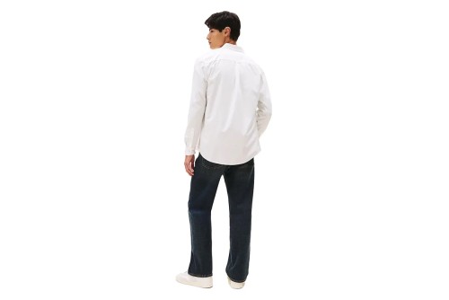 Tommy Jeans Flag Embroidery Poplin Πουκάμισο Μακρυμάνικο Ανδρικό (DM0DM22026 YBL)