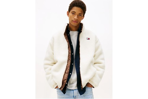 Tommy Jeans Reversible Teddy Relaxed Μπουφάν Sherpa Ανδρικό (DM0DM22064 0HF)