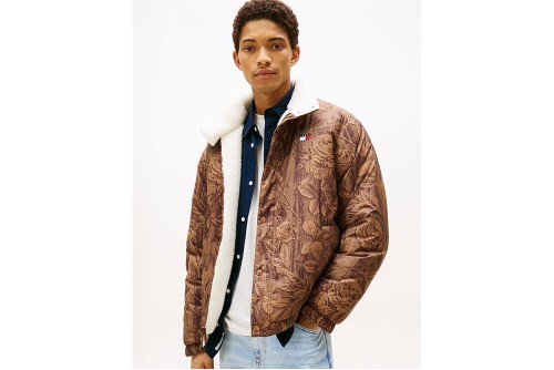 Tommy Jeans Reversible Teddy Relaxed Μπουφάν Sherpa Ανδρικό (DM0DM22064 0HF)
