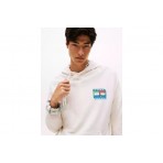 Tommy Jeans Back Graphic Terry Ανδρικό Φούτερ με Κουκούλα Εκρού