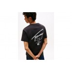 Tommy Jeans Signature Back Logo Ανδρικό Κοντομάνικο T-Shirt Μαύρο