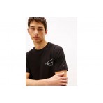 Tommy Jeans Signature Back Logo Ανδρικό Κοντομάνικο T-Shirt Μαύρο
