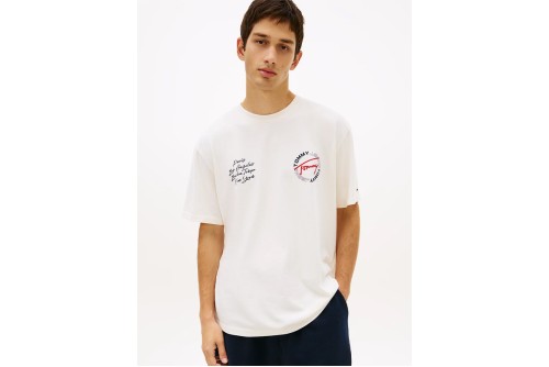 Tommy Jeans Circular Back Logo Relaxed T-Shirt Ανδρικό (DM0DM22535 YBH)