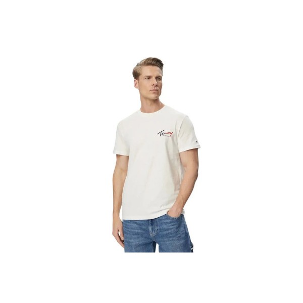 Tommy Jeans Signature Logo Slim Jersey T-Shirt Ανδρικό (DM0DM22538 YBH)