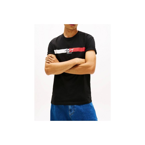 Tommy Jeans Signature Logo Jersey T-Shirt  Ανδρικό (DM0DM22539 BDS)