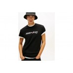 Tommy Jeans Regular Fit Vintage Logo Ανδρικό Κοντομάνικο T-Shirt Μαύρο, Εκρού