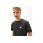 Tommy Jeans Regular Badge Ανδρικό Κοντομάνικο T-Shirt Γκρι Σκούρο