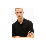 Tommy Jeans Regular Essential Ανδρικό Κοντομάνικο Polo Μαύρο