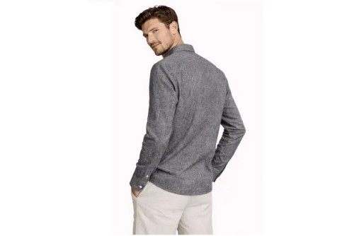 Tommy Jeans Regular Linen Blend Πουκάμισο Μακρυμάνικο Ανδρικό (DM0DM22761 C1G)