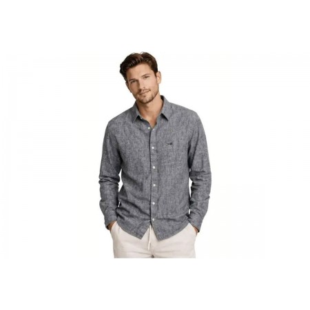 Tommy Jeans Regular Linen Blend Πουκάμισο Μακρυμάνικο Ανδρικό 