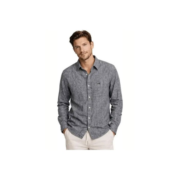 Tommy Jeans Regular Linen Blend Πουκάμισο Μακρυμάνικο Ανδρικό (DM0DM22761 C1G)
