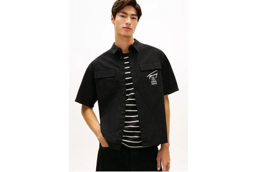 Tommy Jeans Boxy Skater Πουκάμισο Κοντομάνικο Ανδρικό (DM0DM22816 BDS)