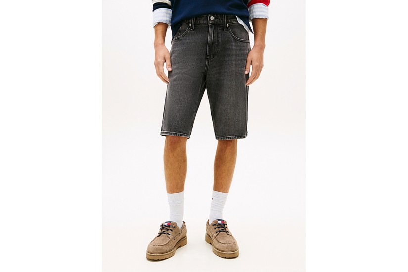 Tommy Jeans Ronnie Slim Ανδρική Βερμούδα Τζιν Μαύρη