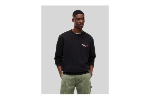 Tommy Jeans Regular Fit Entry Sign Μπλούζα Με Λαιμόκοψη Ανδρική (DM0DM23116 BDS)